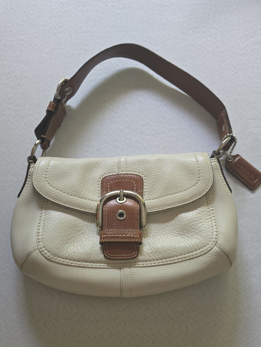 Coach Soho Flap Buckle Leather Shoulder Bag